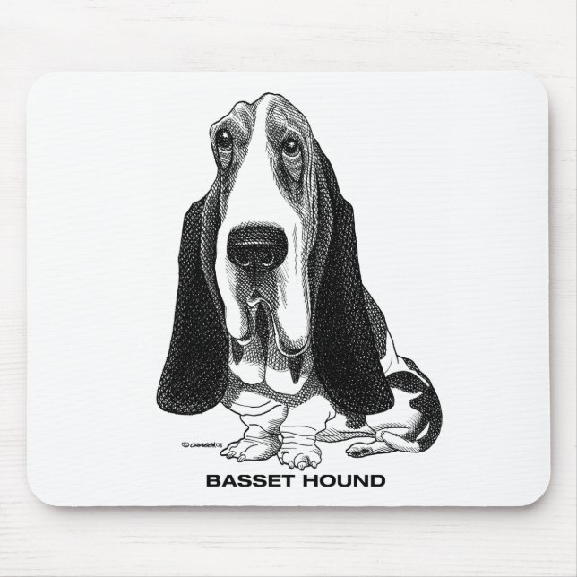 Tapis De Souris Basset Hound Mousepad (Devant)