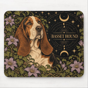 Tapis De Souris Basset Hound, Starlit Tarot Art