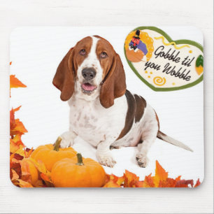 Tapis De Souris Basset Mousepad de thanksgiving