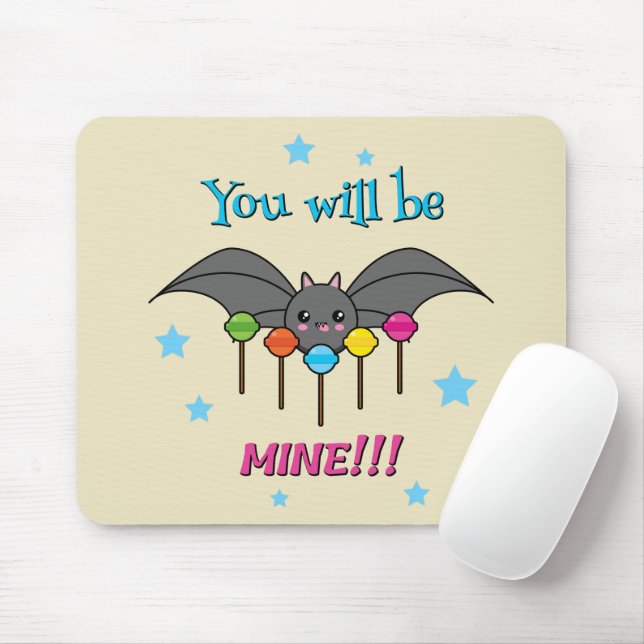 Tapis De Souris Bat Craving Lollipops (Avec souris)