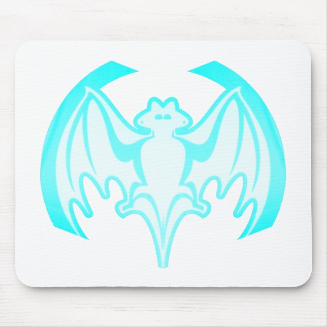 Tapis De Souris Bat Cyan Inv Le MUSÉE Zazzle Cadeaux (Devant)