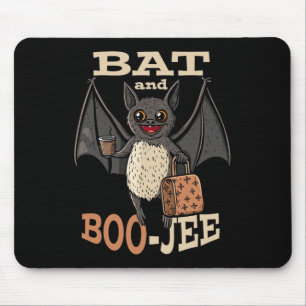 Tapis De Souris Bat Et Boo-jee Boujee Costume Halloween Trick Ou