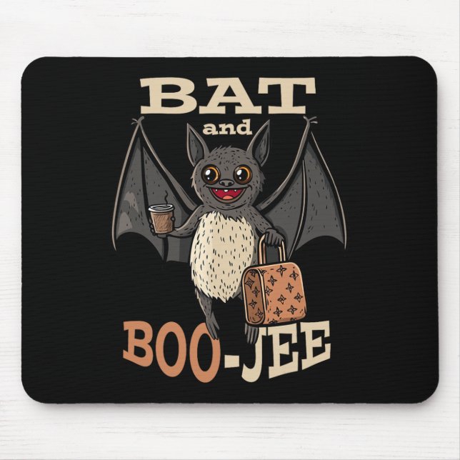 Tapis De Souris Bat Et Boo-jee Boujee Costume Halloween Trick Ou (Devant)