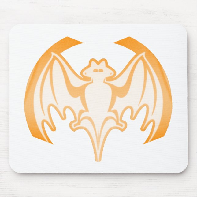 Tapis De Souris Bat Orange Inv Le MUSÉE Zazzle Cadeaux (Devant)