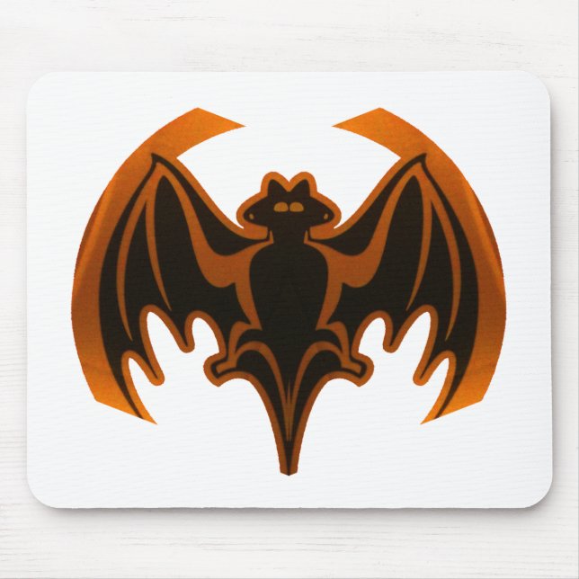 Tapis De Souris Bat Orange Le MUSÉE Zazzle Cadfts (Devant)