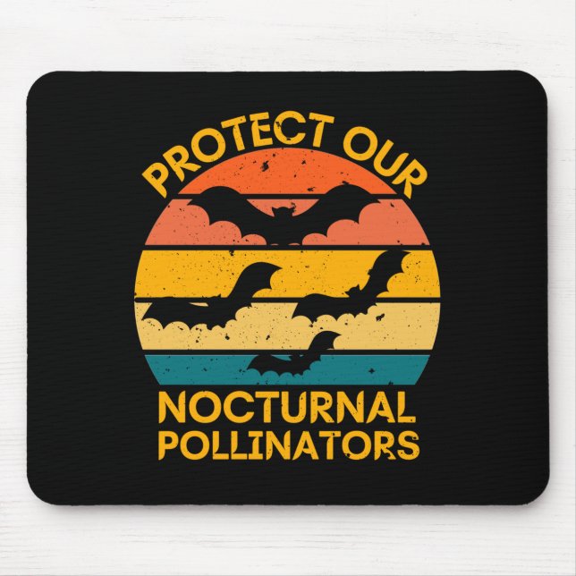 Tapis De Souris Bat rétro Vintage (Devant)