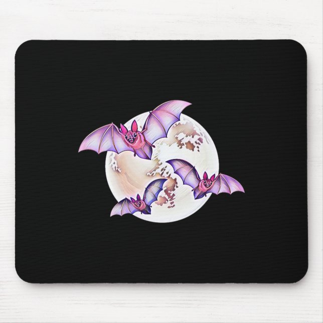 Tapis De Souris Bat Vampire Halloween Bats (Devant)