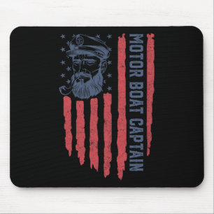 Tapis De Souris Bateau à moteur Capitaine American Flag Pontoon Bo