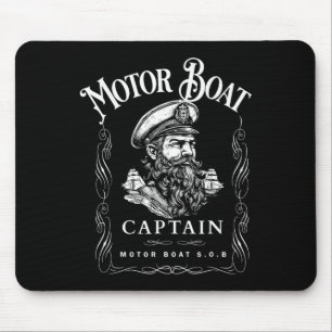 Tapis De Souris Bateau à moteur Capitaine Funny Pontoon Bateau à m