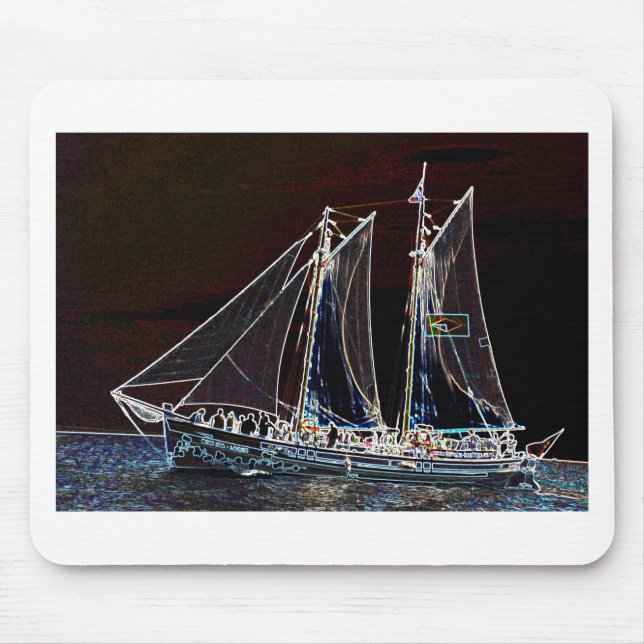 Tapis De Souris Bateau à voile - Photographie abstraite (Devant)