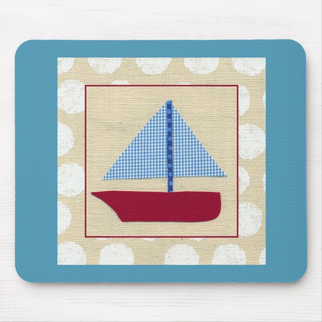 Tapis De Souris Bateau à voile pour enfants par Chariklia Zarris (Devant)