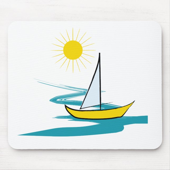 Tapis De Souris Bateau à voilier simple (Devant)