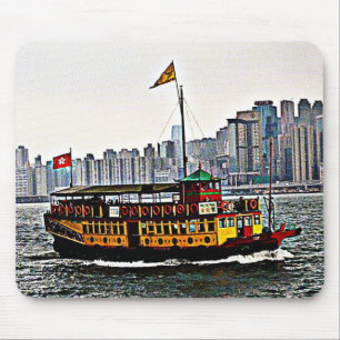 Tapis De Souris Bateau chinois Victoria Harbour Hong Kong