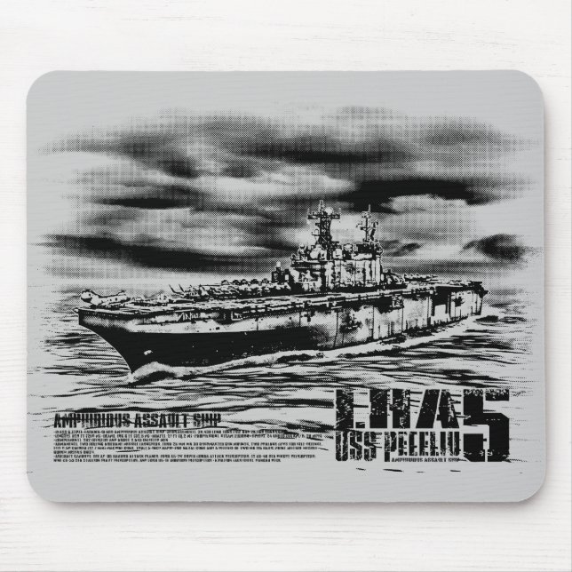 Tapis De Souris Bateau d'assaut amphibie Peleliu Mousepad (Devant)