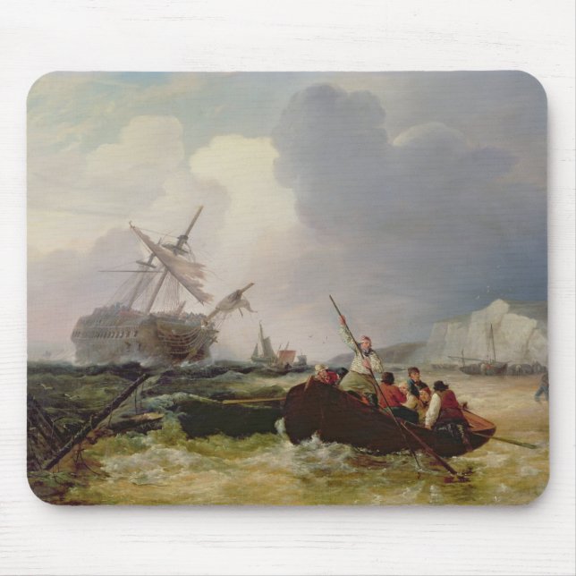 Tapis De Souris Bateau d'aviron allant à l'aide d'une guerre (Devant)