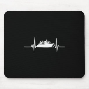 Tapis De Souris Bateau de croisière Battement de cœur Vacances en