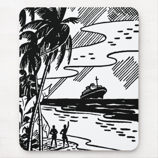 Tapis De Souris Bateau de croisière rétro (Devant)