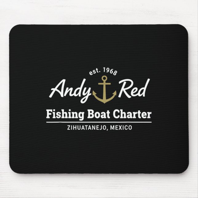 Tapis De Souris Bateau de pêche à la location Andy Red Minimal (Devant)