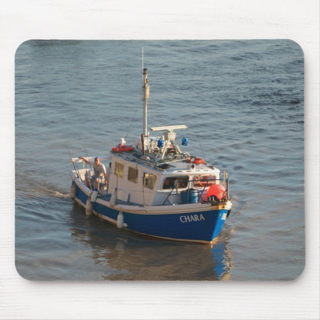 Tapis De Souris Bateau de pêche, Baie Cardiff (Devant)