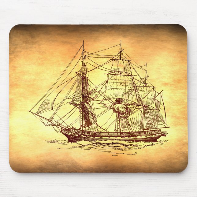 Tapis De Souris bateau de pirate (Devant)