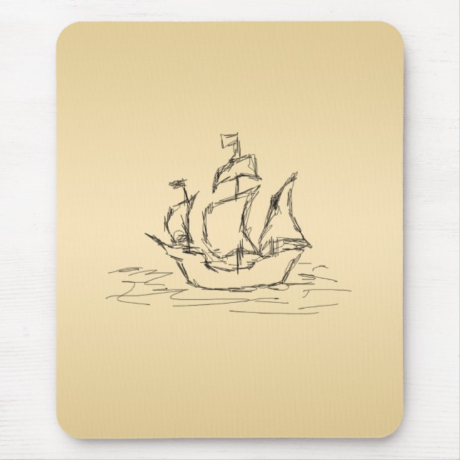 Tapis De Souris Bateau de pirate (Devant)