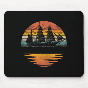 Tapis De Souris Bateau de pirate vintage voilier nautique