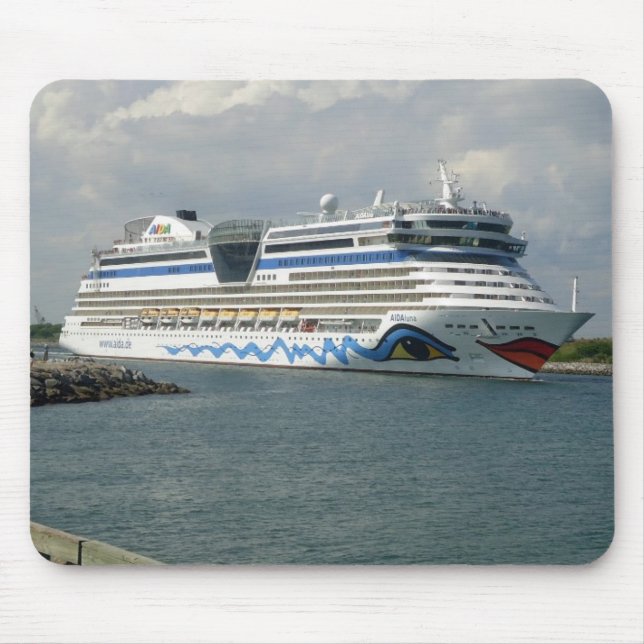 Tapis De Souris Bateau de sourire dans la Manche (Devant)