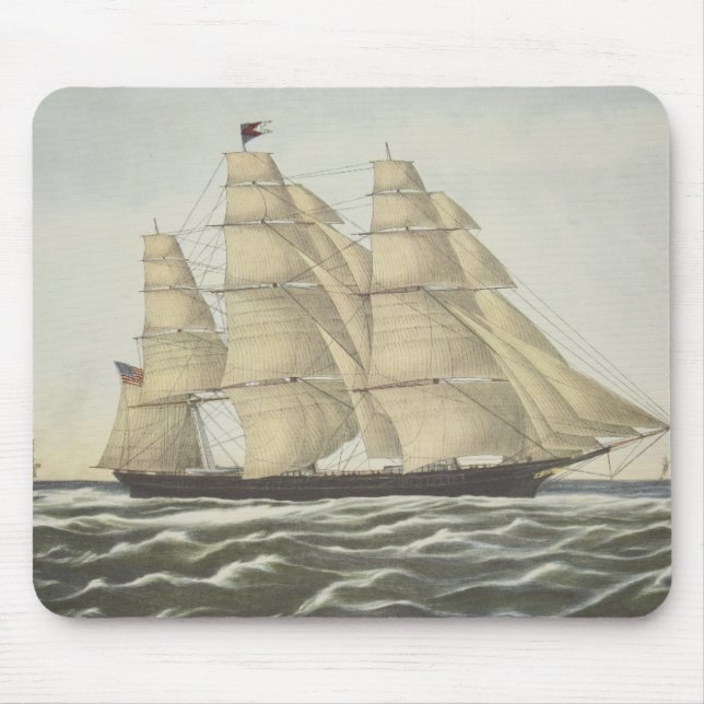 Tapis De Souris Bateau de tondeuse, nuage volant (Devant)