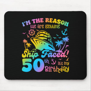 Tapis De Souris Bateau face à c'est mon 50e anniversaire Croisière