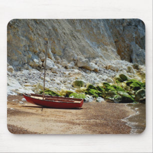 Tapis De Souris Bateau sur la plage à Alum Bay
