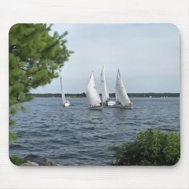 Tapis De Souris Bateaux à voile sur le St Lawrence (Devant)