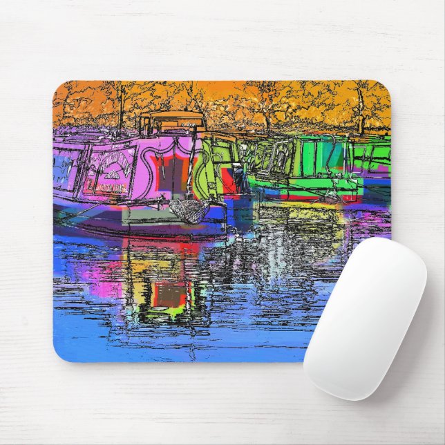 TAPIS DE SOURIS BATEAUX DE CANAL (Avec souris)