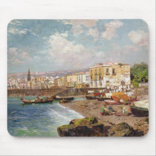 Tapis De Souris Bateaux de pêche sur la plage chez Marinella,