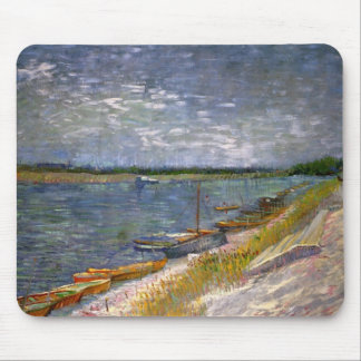 Tapis De Souris Bateaux de rivière et d'aviron Van Gogh Fine Art