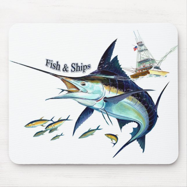 Tapis De Souris bateaux des poissons n (Devant)