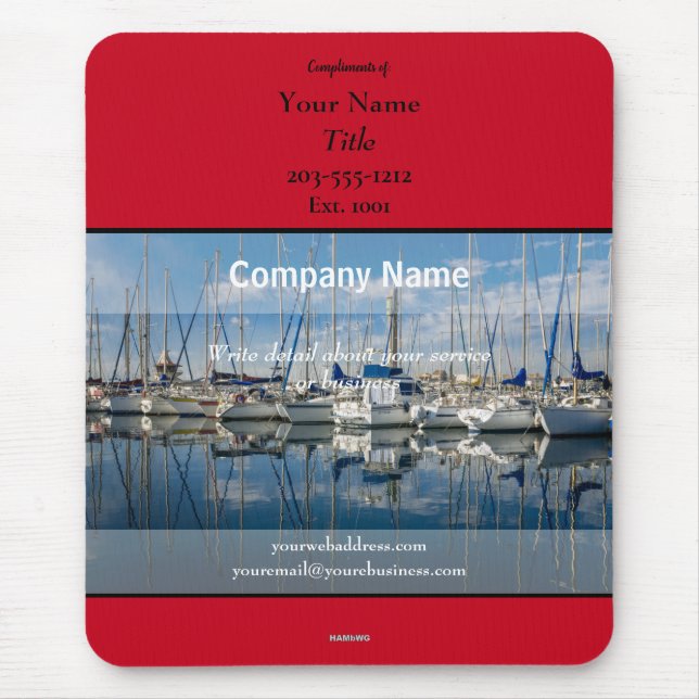 Tapis De Souris Bateaux Mousepad promotionnels - HAMbyWG (Devant)