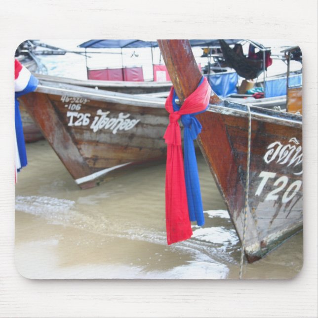 Tapis De Souris Bateaux sur les îles de phi de phi de la plage |, (Devant)