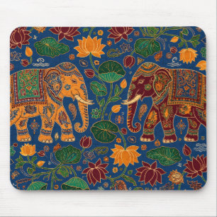 Tapis De Souris Batik authentique de l'éléphant royal de Ceylan -S