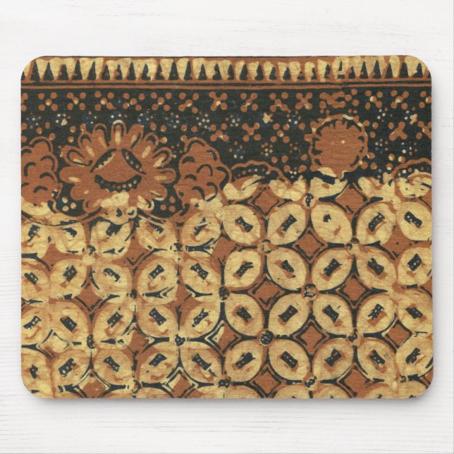 Tapis De Souris Batik Earthy Coffee Bean Élégant Rustique robuste (Devant)