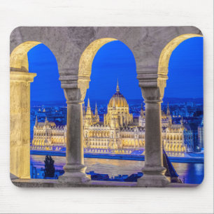 Tapis De Souris Bâtiment du Parlement hongrois au crépuscule