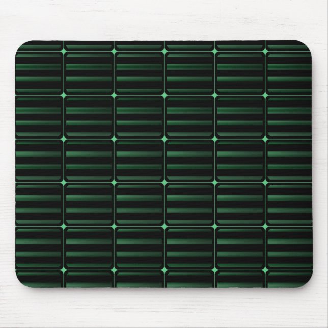 Tapis De Souris Bâtiment Rétro Blocs Mousepad, Vert foncé (Devant)