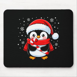 Tapis De Souris Bâton de Noël de Noël Pingouin Fille Tout-Petit