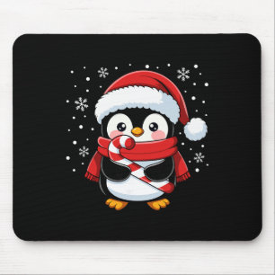 Tapis De Souris Bâton de Noël de Noël Pingouin Fille Tout-Petit Hi