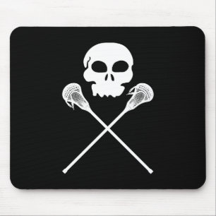 Tapis De Souris Bâtons croisés par crâne de lacrosse