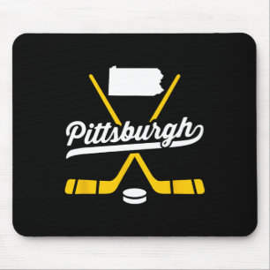 Tapis De Souris Bâtons de hockey sur glace vintage de l'équipe de