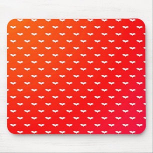 Tapis De Souris Bats blancs minuscules rouges