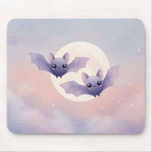 Tapis De Souris Bats mignons volant près de la Pleine lune - Mouse