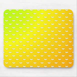 Tapis De Souris Bats minuscules blancs Jaune