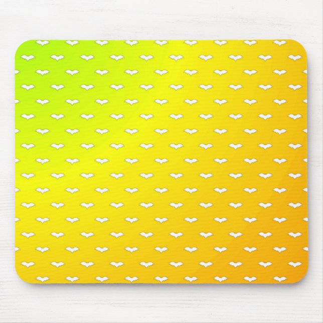 Tapis De Souris Bats minuscules blancs Jaune (Devant)