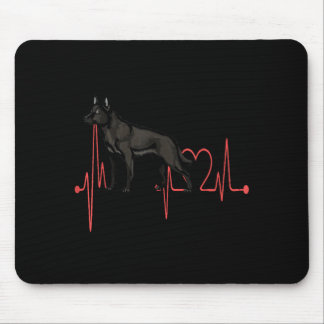 Tapis De Souris Battement de coeur de chien Calupoh Ekg Drôle de L